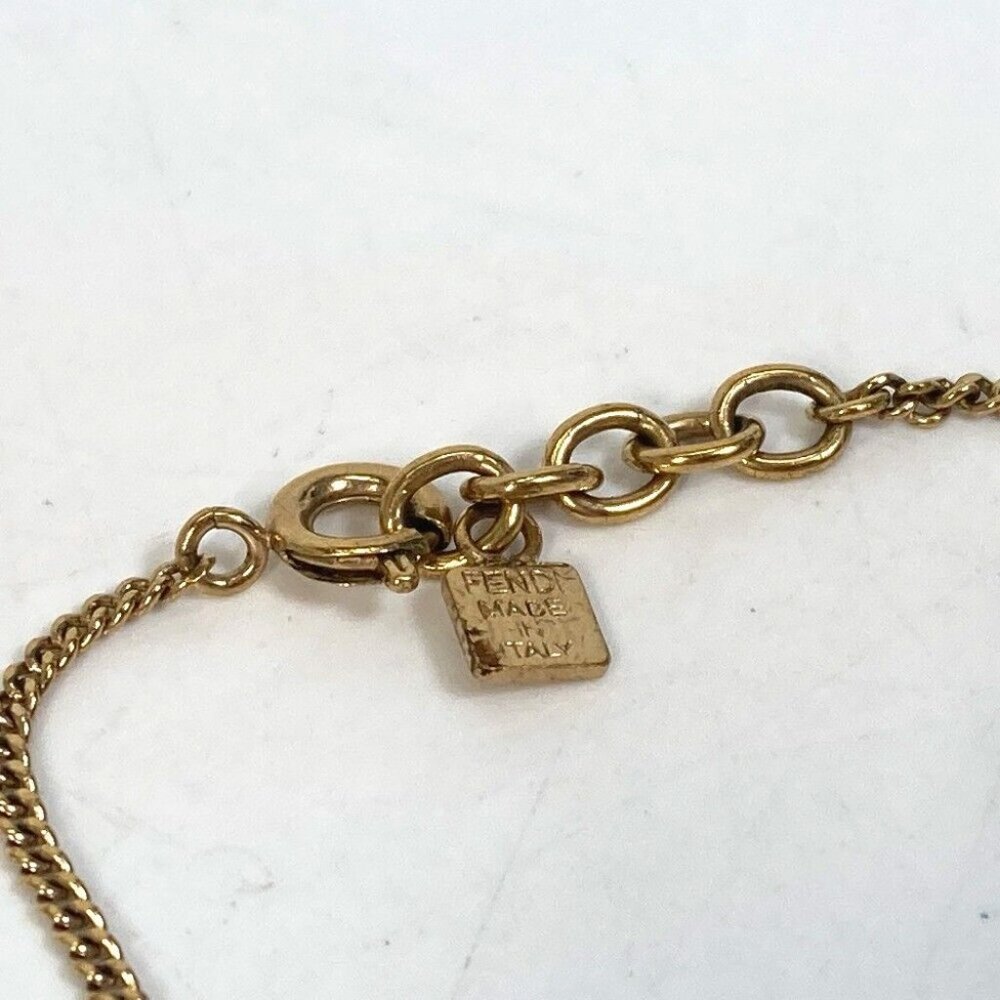 AUTHENTIC FENDI Accessories logo Bracelet Metal Gold - Picture 8 of 10